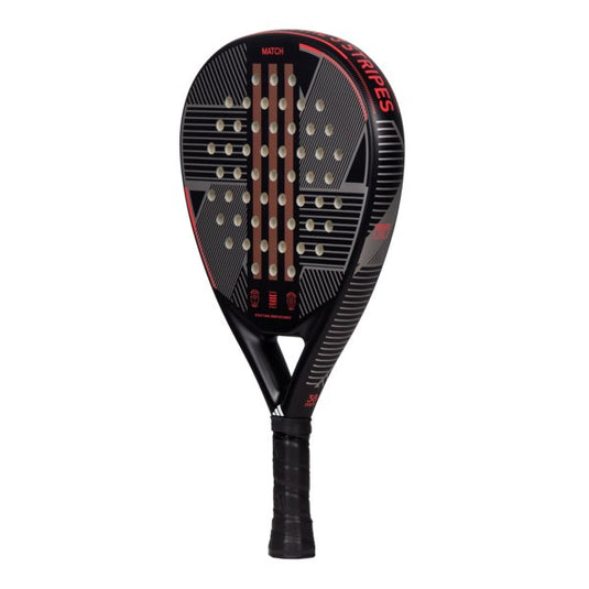 Adidas Match 3.3 Black/Red Padel Racket - TheDistrictPadelClub