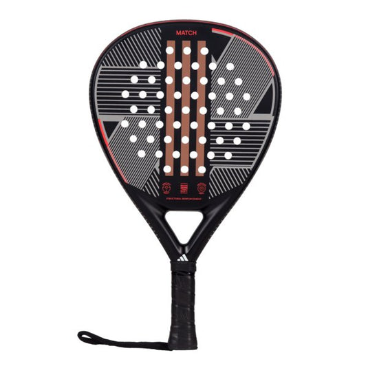 Adidas Match 3.3 Black/Red Padel Racket - TheDistrictPadelClub