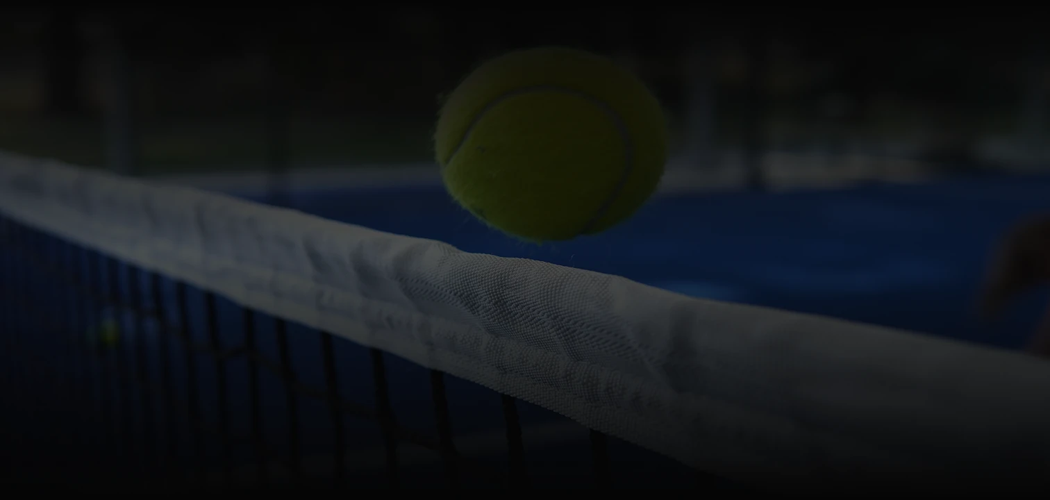Padel net and ball background close-up