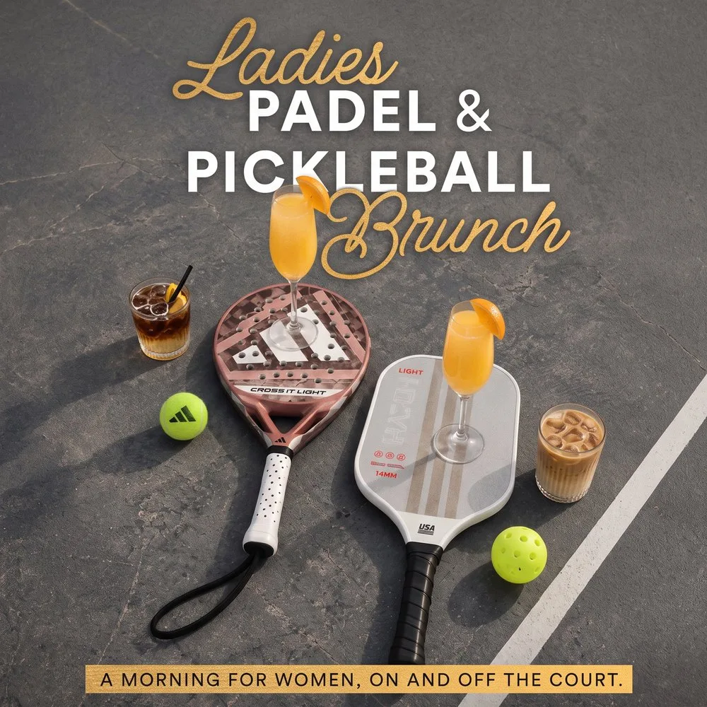 Ladies Padel and Pickleball Brunch at The District, a morning for women to play and connect